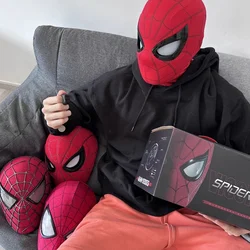 スパイダーマンコスプレマスク,動く目,電子マスク,リモコン,おもちゃの装飾,クリエイティブ,クール,新しい,マイル,1:1