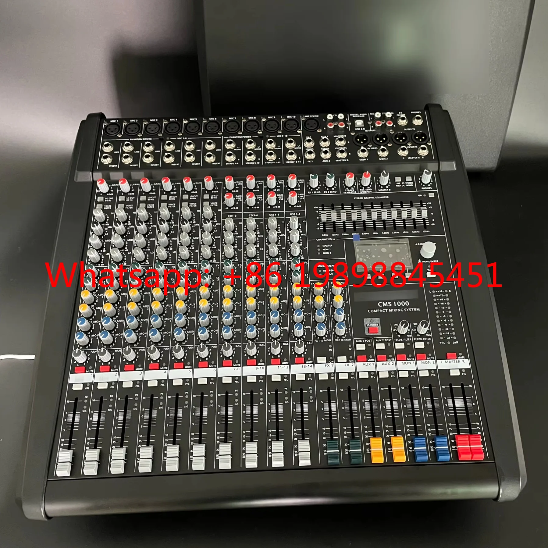 CMS1000-3 10 Channel Digital Audio Mixer Dual 99 DSP USB Sound Card 3 Band EQ Powered Console For DJ Stage Audio Mixing