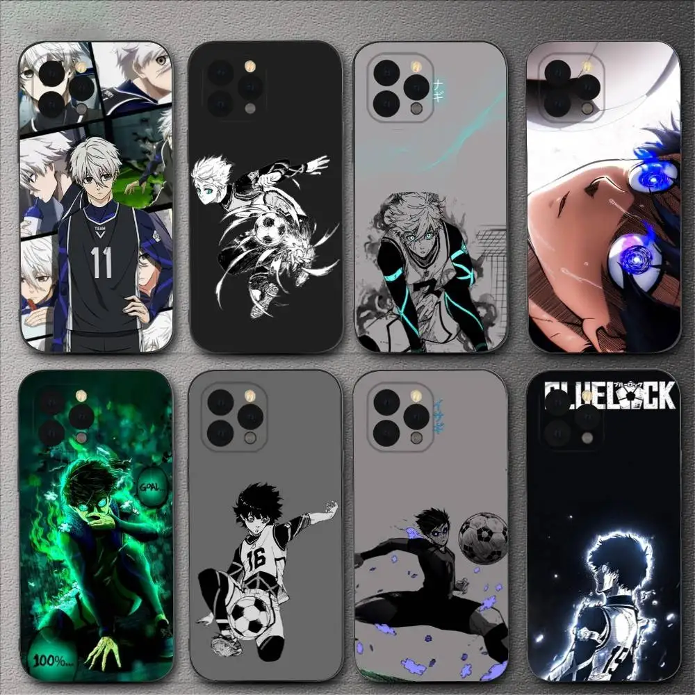 

Anime B-Blue L-Lock Phone Case For iPhone 16,15,14,13,12,11,XS,XR,X,8,7,Pro,Max,Plus,mini Silicone Black Cover
