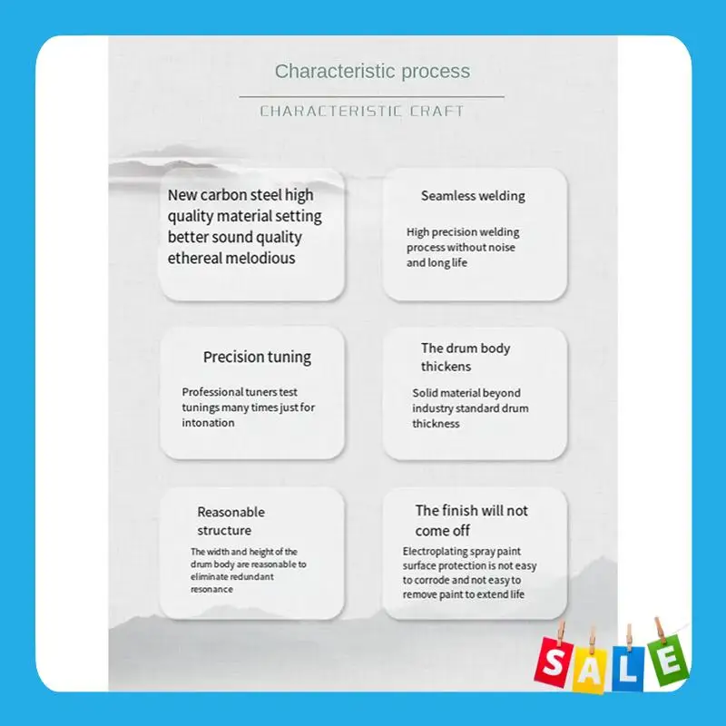 

BABP 8 Inch Steel Tongue Drum, 11 Note Tambourine With Drumsticks And Finger Picks For Meditations Tambourine Instrument