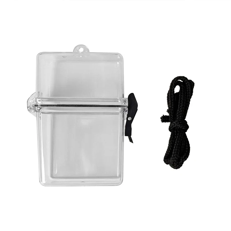 INS Style Hanging Neck Rope Clear Cigarette Case Beach Waterproof Cigarette Storage Box Hip-hop Photocards Organiser