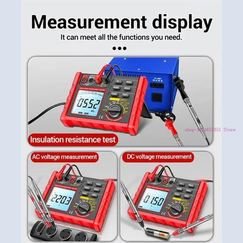 

MH15 Multifunction Insulation Tester for Home And Industrial Use with Test Clip 0XLA
