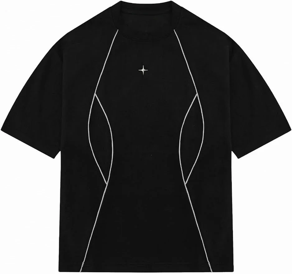 

New Style Streetwear Reflective Strip Printed Ventilate Unique Tee Aelfric Eden Mens Summer O-neck Short-sleev Fashion T-Shirt