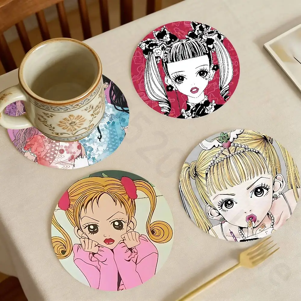

H-Happy Berry Cartoon Wooden Coaster Set Coffee Teacup Decoration Coffee Shop Beverage Shop Family Restaurant