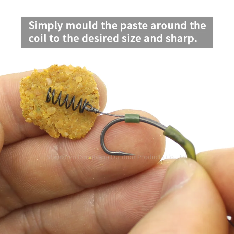 20 Stück Karpfenangelzubehör, Paste-Coils für Hair Rig, Groundbait, Karpfen, Coarse Method Feeder, Angelausrüstung – Detail 7