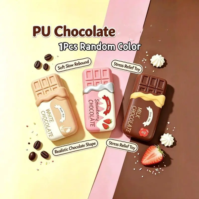 1Pcs Simulation Chocolate Slow Rebound Soft Squeeze Toys Stress Relief Sensory Toys Party Gift