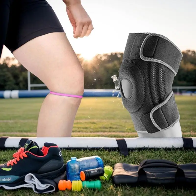 2Pcs Patellar Tendon Support Strap For Knee Pain Relief Knee Bands For Basketball, Running And Hiking, Silicone Patella Band - view 5
