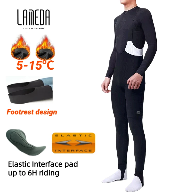 

Lameda Winter New Fleece Warm Cycling Trousers, Windproof Comfortable Bike Trousers Road Bike Trousers With Ei Trousers Pads