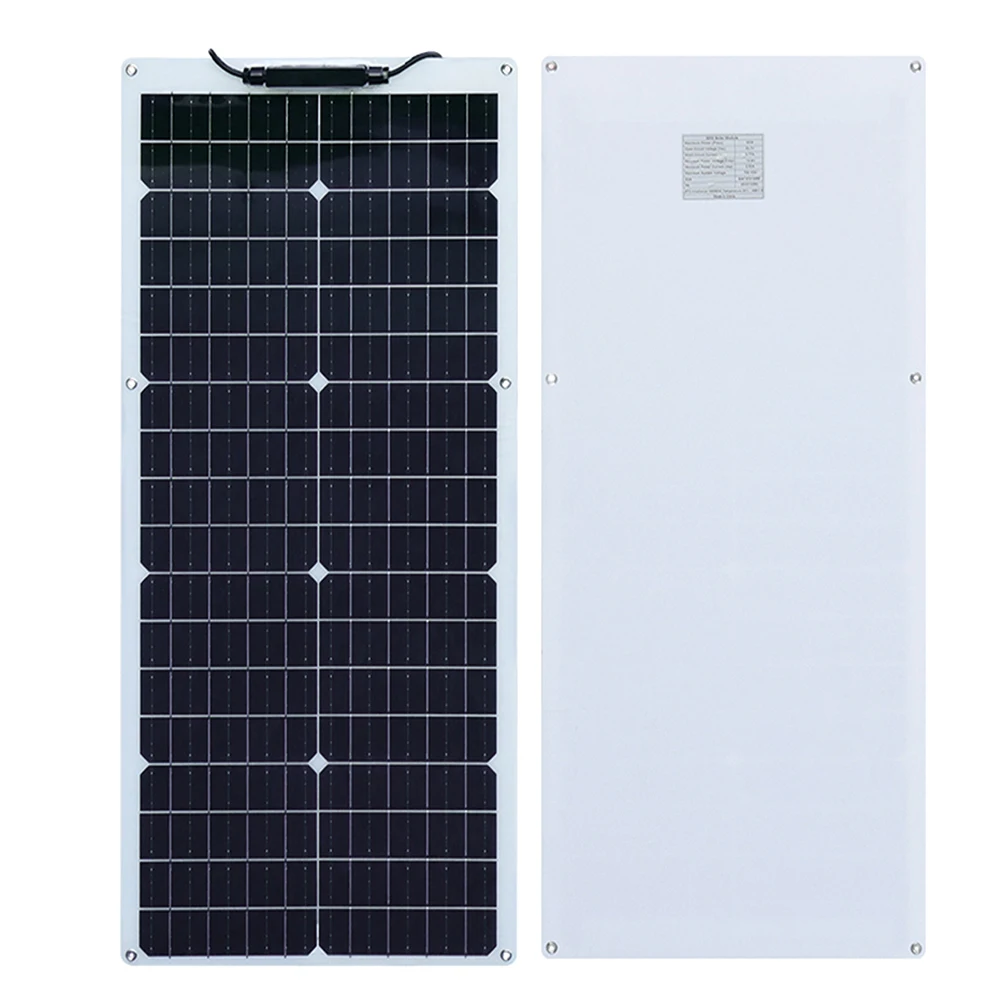 50W 100W Monocrystalline Flexible Solar Panel Kit 12V Battery Charger System For Home Camping Car RV Boat Off-grid Applications