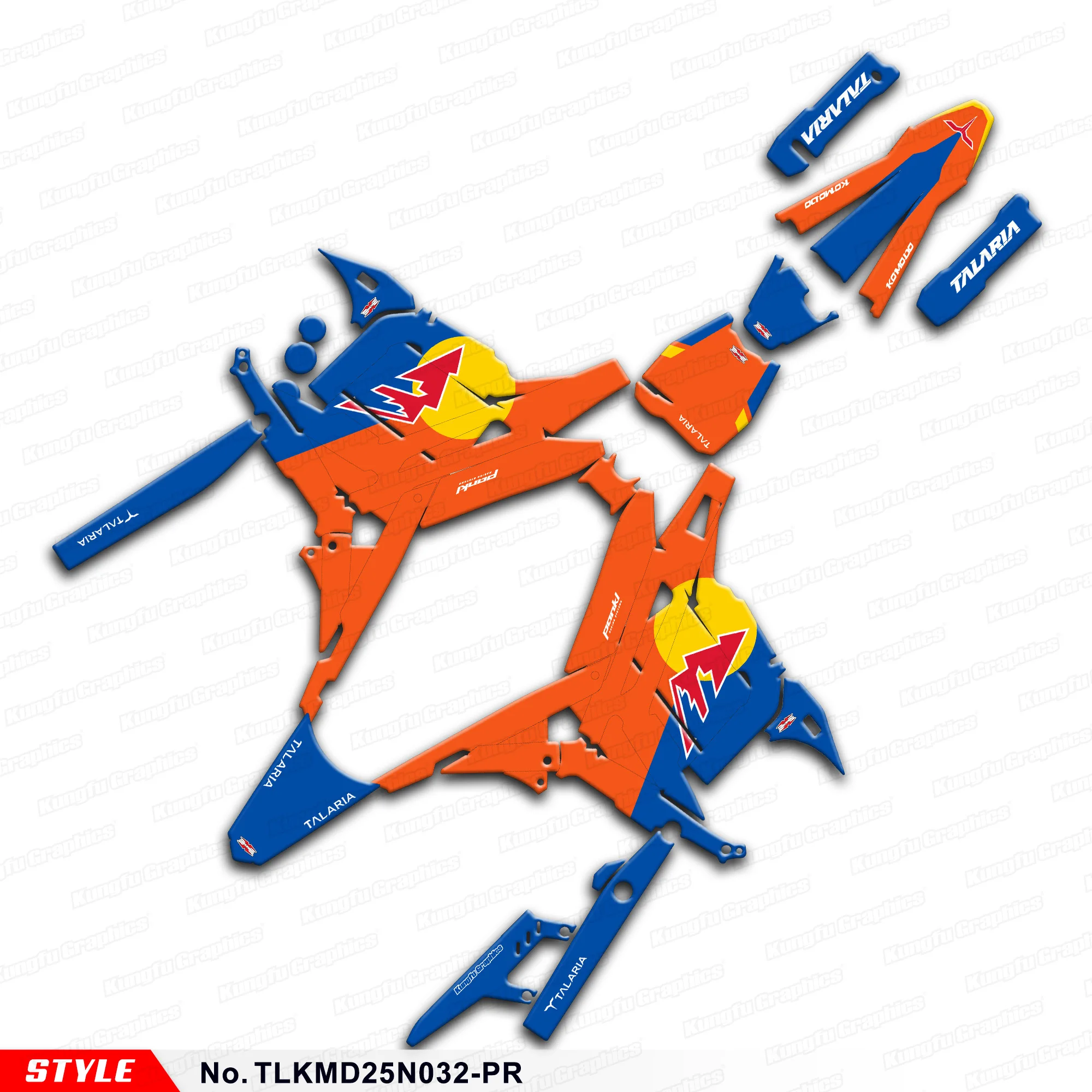 

Наклейки JY RACING MX, мотоциклетная графика эндуро для TALARIA KOMODO, украшение, номер стиля TLKMD25N032-PR