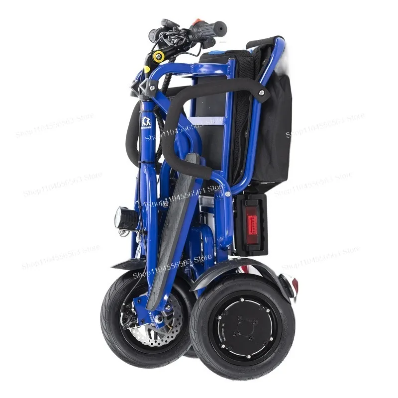 Portable Lightweight Electric Folding Mobility Scooter, High Quality 4-Wheel Disabled Scooter with Lithium Battery