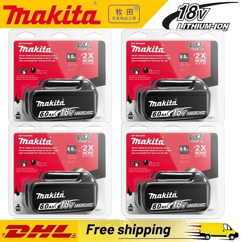 100% Original Makita 6Ah für Makita 18V Akku BL1860B BL1840 BL1830B BL1850B BL1850 BL1860 BL1815 Ersatz-Lithium-Akku