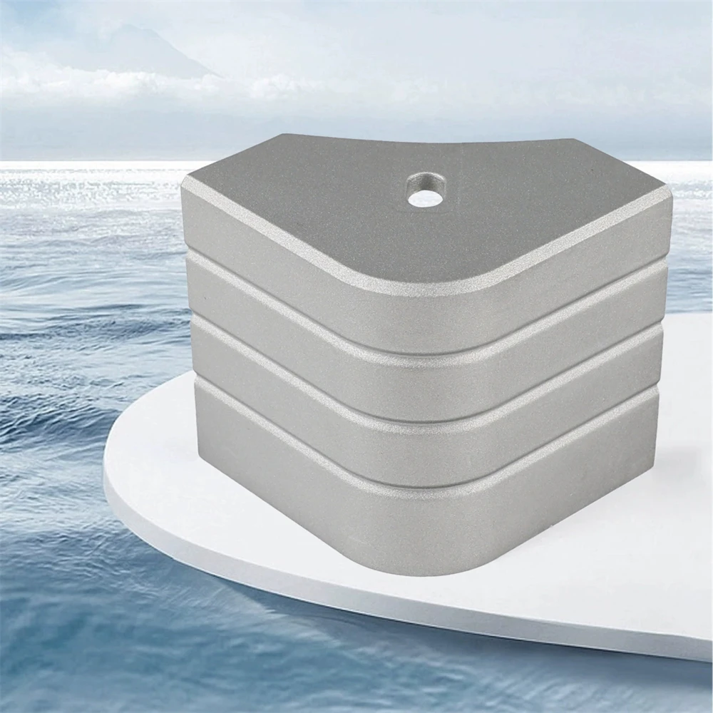 Pontoon Boat Al Corner Cap Crest Style Casting Deck Corner Aluminum 90° Rounded Corner Heavy‑Duty Boat Replacement Part 4pcs
