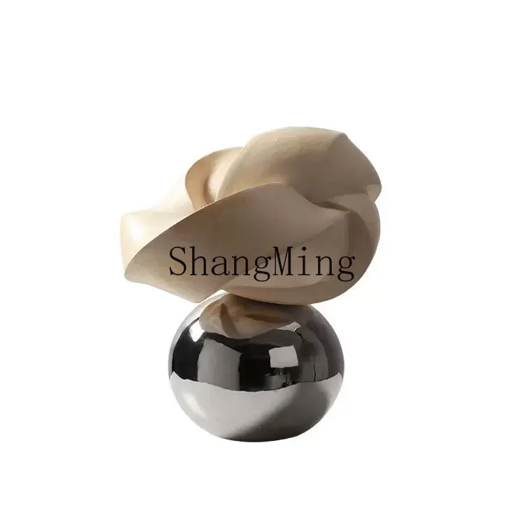 

PYH simple and modern handmade jewelry square tube twist flower device model room light luxury living room study