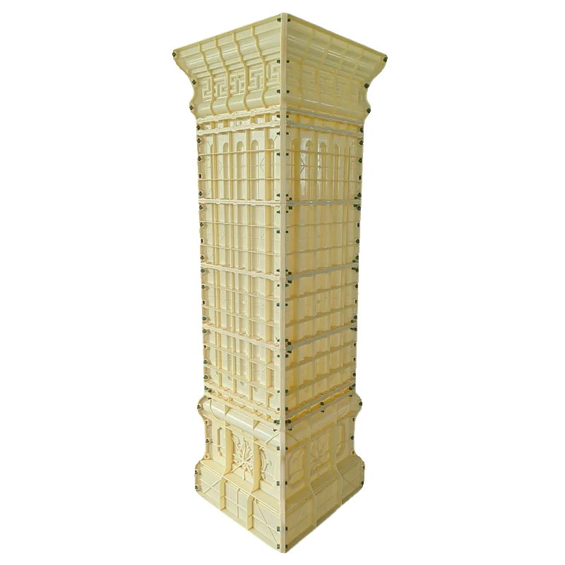 Thickened gate square Roman pillar mold European villa wall decoration cement square pillar architectural model