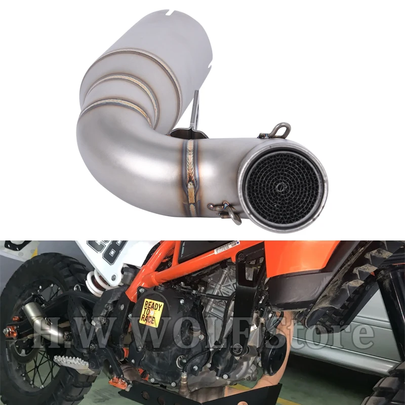 

Slip On For KTM DUKE 125 250 390 GEN3 2024 2025 2026 Motorcycle Exhaust Mid Link Pipe Modify 51MM Muffler Escape With Catalyst