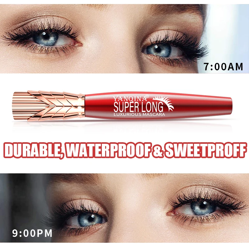 Cosmetics Waterproof Mascara Eyelashes Extension 4d Crown Mascara Eyes Makeup Thick Curling Eyelashes Black Mascara