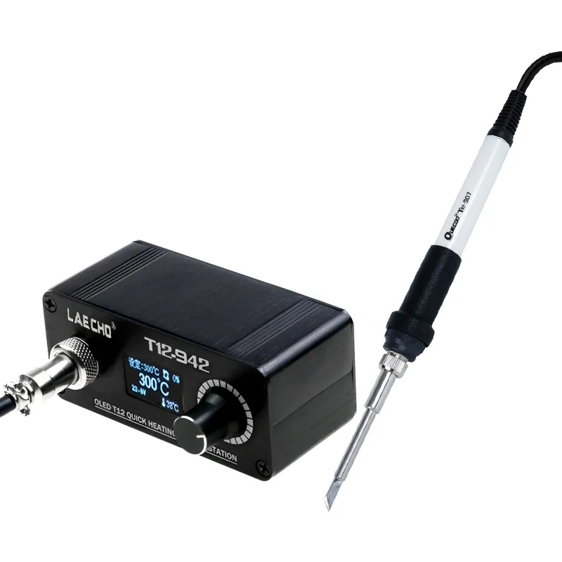

T12-942 Сварочный стол OLED-цифровой дисплей с регулируемой температурой, мини-демонтажный сварочный стол, электрический паяльник