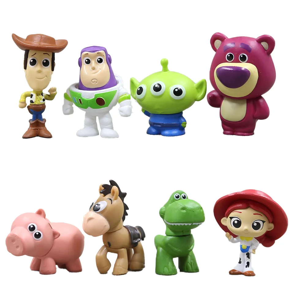 Figurines d\'anime Toy Story 4 pour enfants, Woody, Buzz Lightyear, version Q, mini poupées d\'action, modèle de jouets pour enfants, cadeau de Noël,