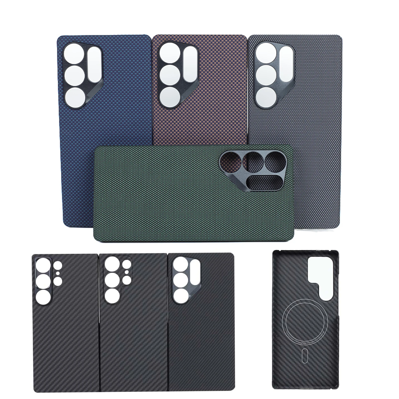 

Магнитный чехол для Samsung Galaxy S25, ультра настоящий углеродное волокно, арамидный, противовзрывной, защитный чехол для мобильного телефона