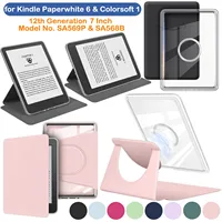 Funda para Kindle Paperwhite Colorsoft 2024 12.a generación 7"" 360 ° Soporte desmontable magnético acrílico de rotación SA569P SA568B