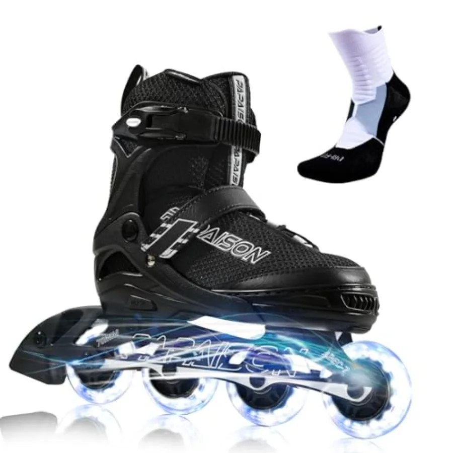 

Adjustable Inline Skates for and Adults with Full Light Up Wheels, Outdoor Roller Skates for Girls and Boys, Men and Women
