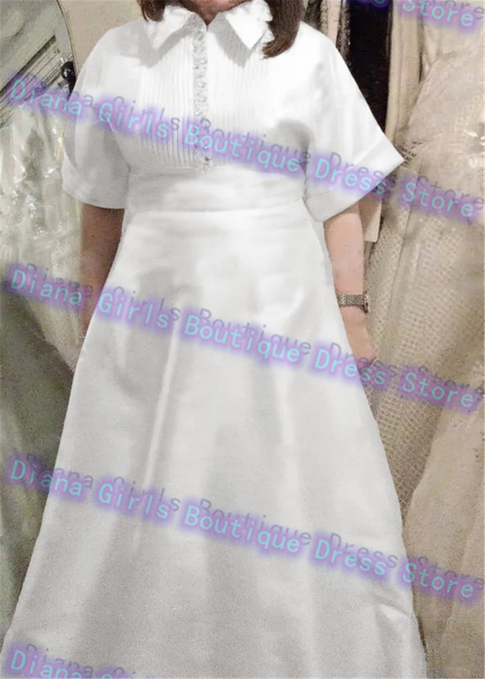 Robe Élégante en Satin Blanc pour Petite Fille, Vêtement à Fleurs Personnalisé pour Occasions Formelles de Mariage, Banquets, ixd'Anniversaire, Concours