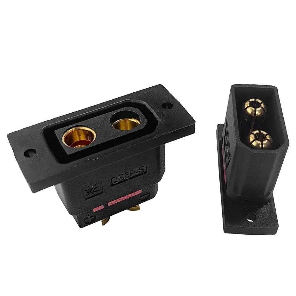 New High Current QS8-S Connector Anti Spark Black QS8-S M F Plug Set Gold Plated RC Accessories for RC Model Car