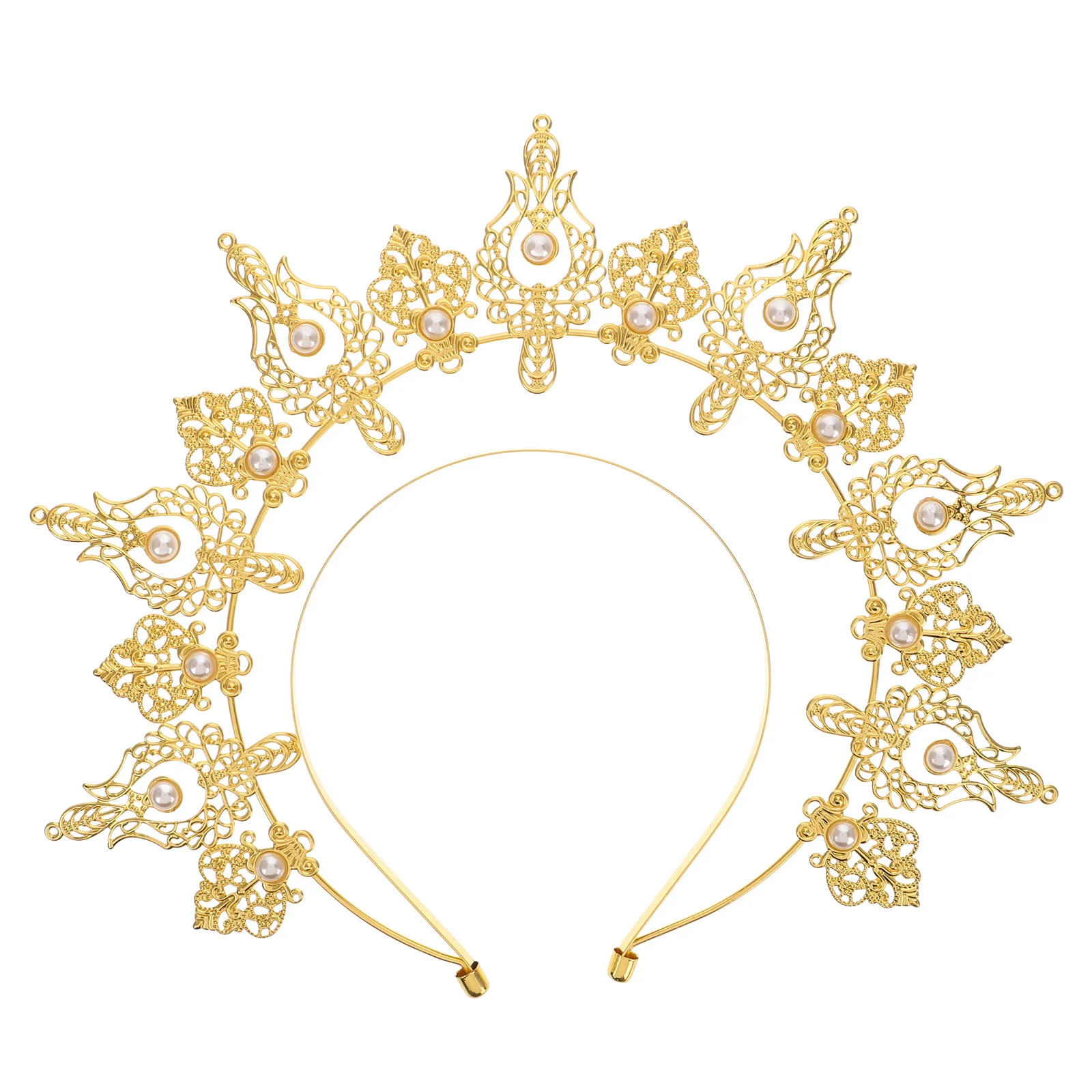 

Headgear Pearl Headband Dinner Party Headbands Bride Goddess Accessories for Women