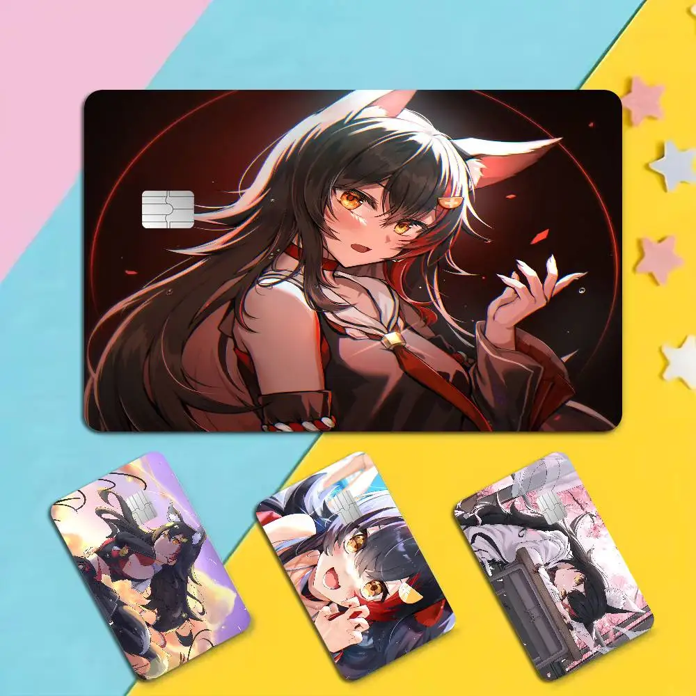 Anime Ookami Mio 2024 Anime Cartoon Skin Stickers Film Tape Case for Big Credit Debit Card Front Side