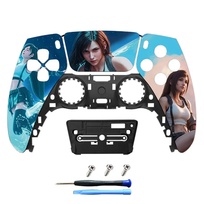 Redesigned and Replaced Front Housing Touchpad with PS5 Controller BDM-010, 020, 030, 040, 050 - Final Fantasy Mode
