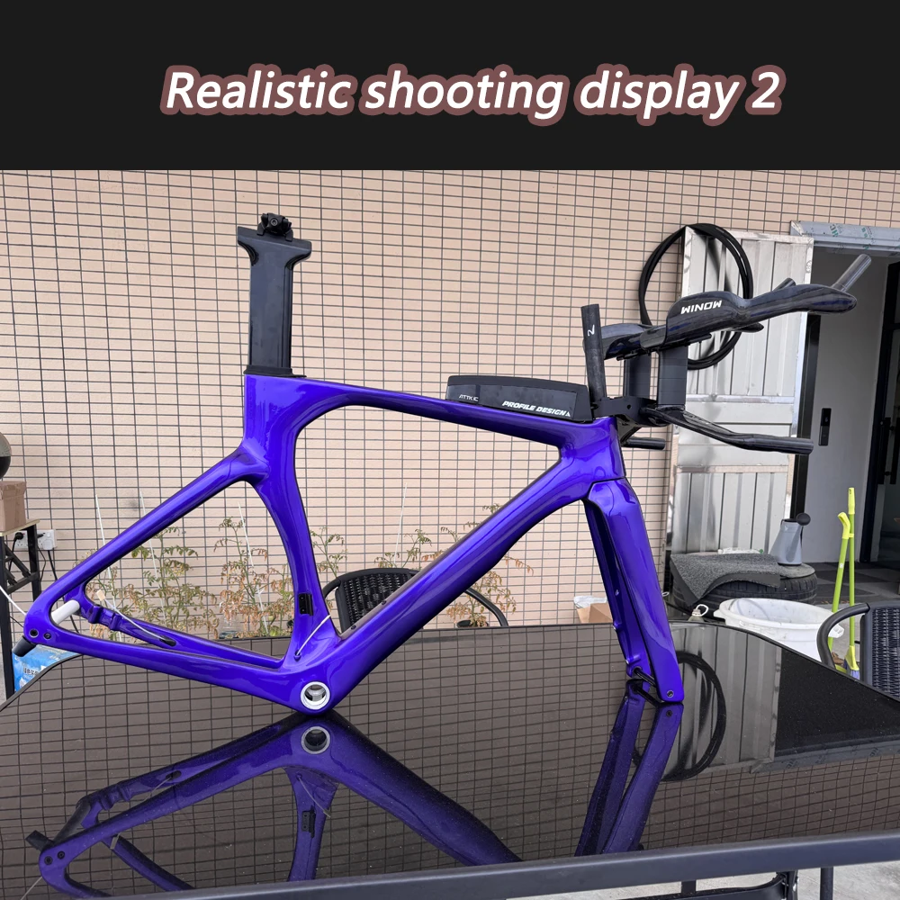 Winow 2025 Candy Purple Carbon TT Frameset TT119 700*32C Disc