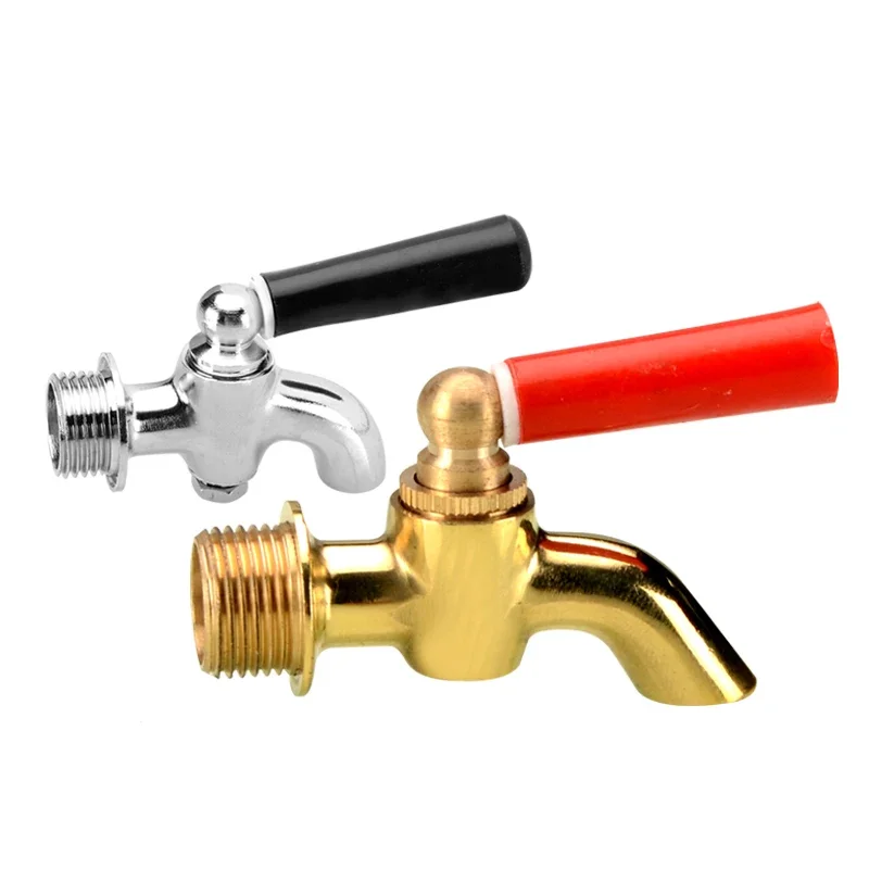 Chất Lượng Bibcock 1/4 "3/8" 1/2 "3/4" BSP Dây Chuyền Nam Đồng Vòi Petcock Tập 0-80 ℃ trà-Lò Nước Nồi Cách Nhiệt Nòng Milktea Tập