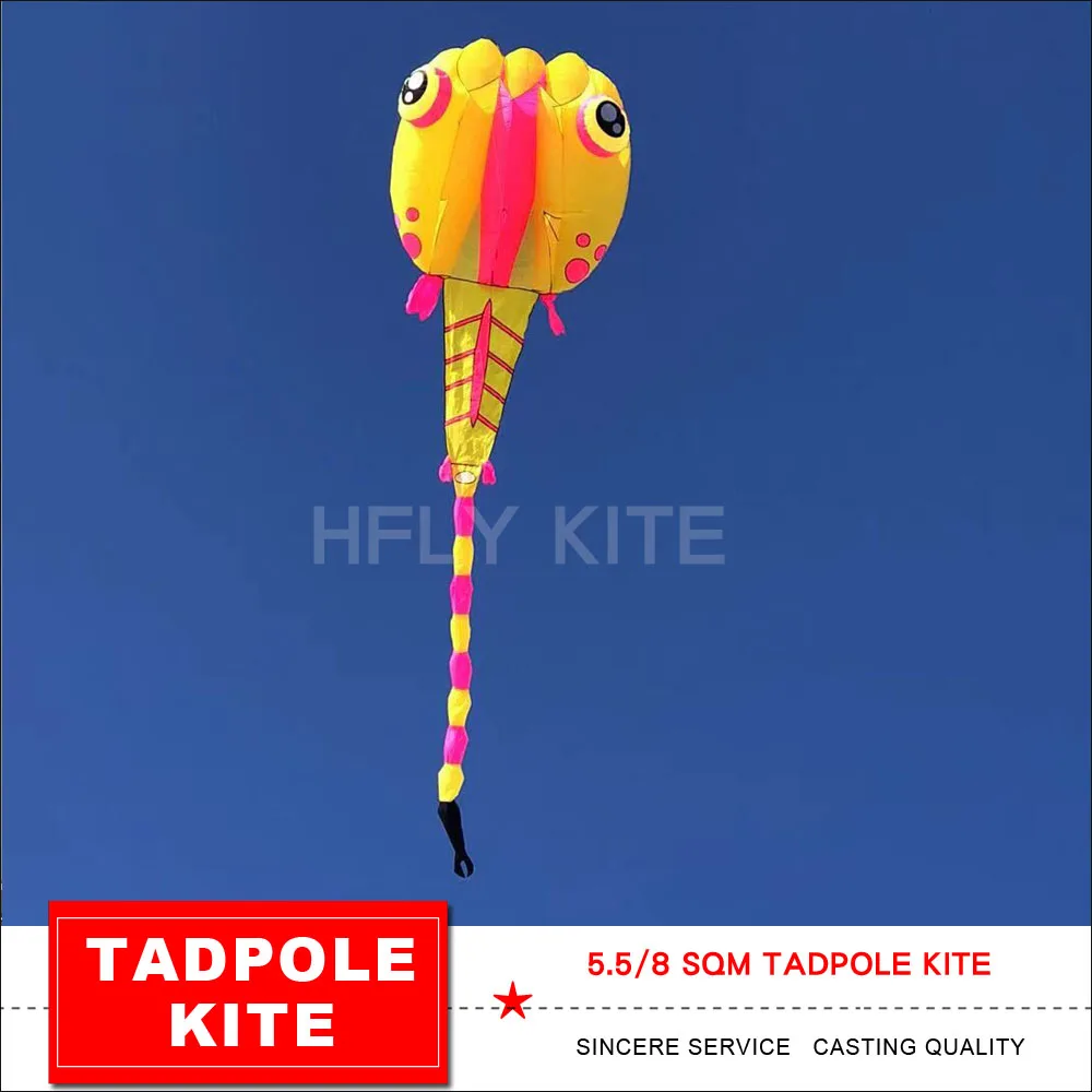 وصول جديد 5.5/8 متر مربع. لينة نفخ تادبول طائرة ورقية مع ذيل أنبوب للبالغين جودة عالية ملونة ثلاثية الأبعاد الصلبة تادبول تظهر الطائرات الورقية