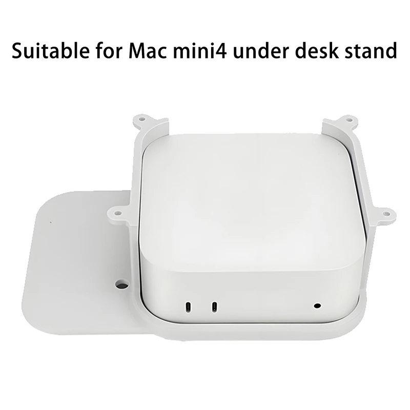 Under Desk Mounting Stand Case With Screws Mini Computer Holder For Mac Mini M4 2024 Desktop Mini PC Stand Bracket