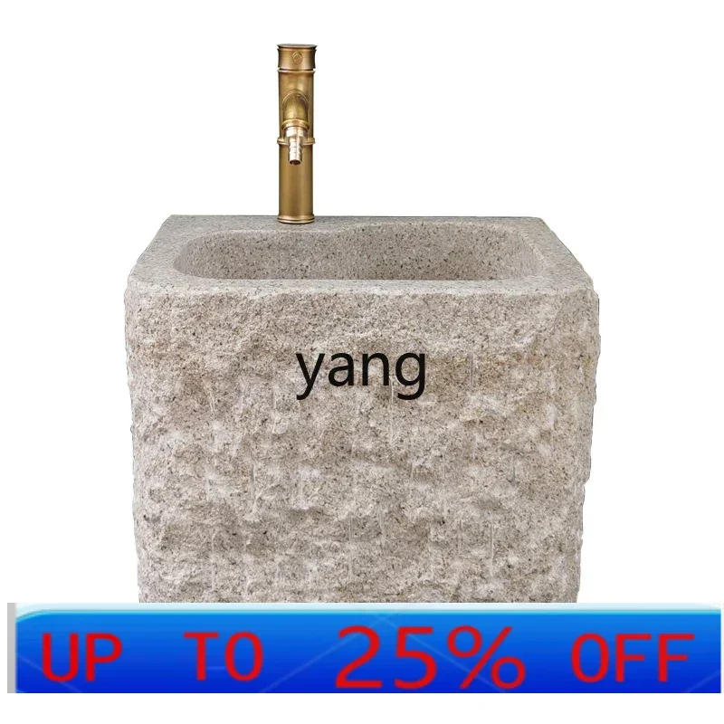 LTT Stone Garden Mop متكامل قائم على الأرض في الهواء الطلق ممسحة غسيل الحجر حوض ممسحة رخامية بالوعة الفن #1