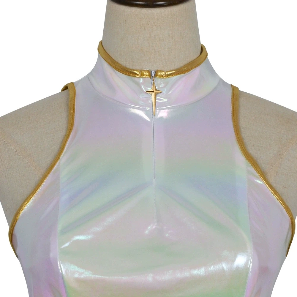 2025 Anime Demon Rumi Cosplay disfraz cazadores mujeres adultas Top chaleco pantalones cortos trajes de cadena Halloween traje de fiesta de Carnaval mujeres niños