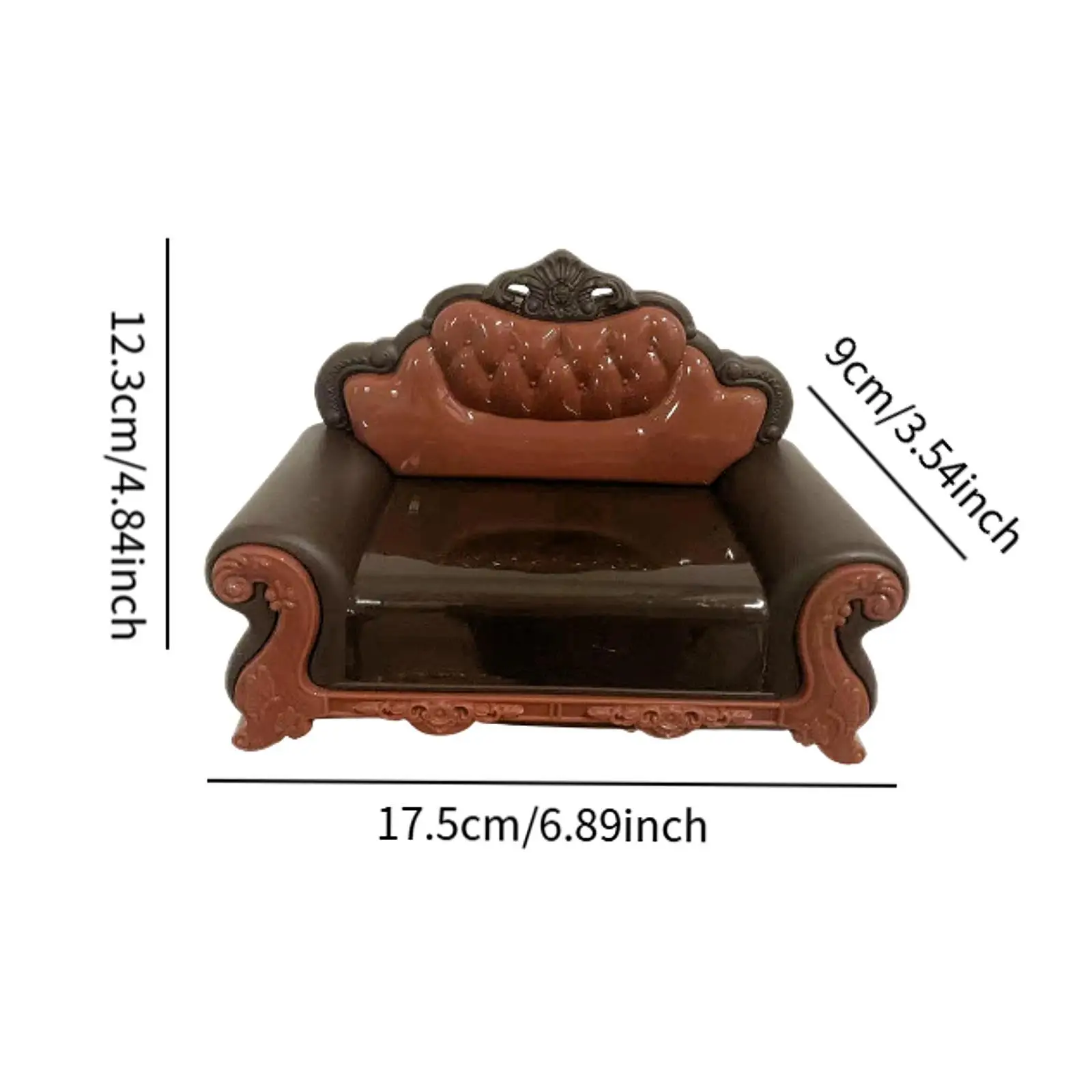 Miniature European Sofa for Window Display Micro Landscape Furnishings