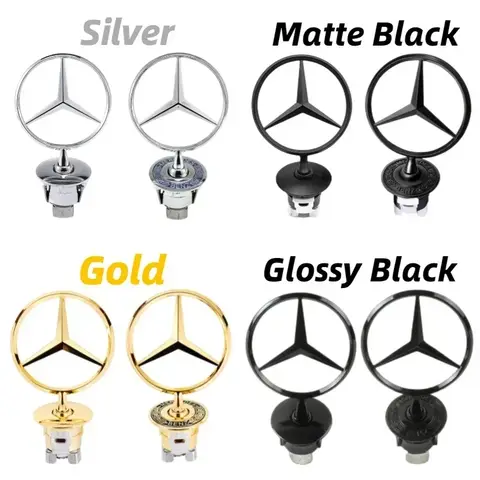 Car Front Bonnet Hood Emblem Badge for Mercedes Benz W202 W203 W204 W205 W208 W210 W220 GLA CLA GLC GLK GLE Accessories