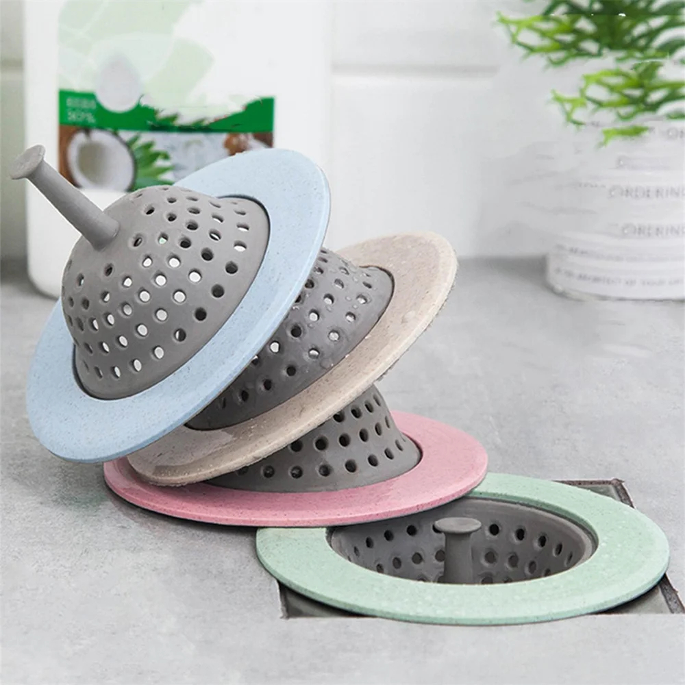 

Silicone Anti-Cloggin Floor Drain Hair Stopper Bath Catcher Bathroom Accessories Kitchen Sink Strainer Sewer Filter Shower Cover