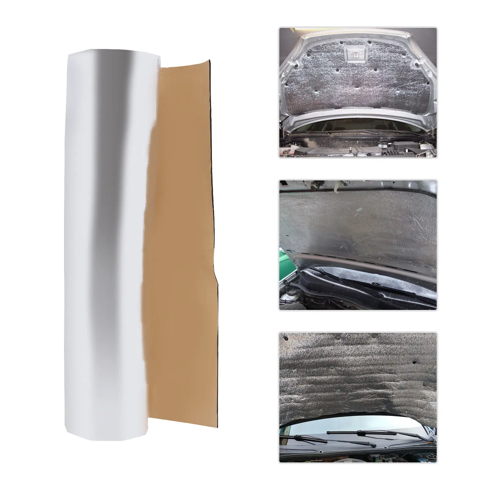 Car Roof Heat Shield Insulation Deadening Mat Firewall Sound Deadener Silver 5mm*300cm*100cm 120