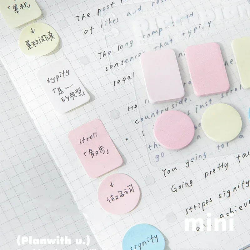 120sheet/set Cute Detachable Sticky Notes Colored Sticky Student NotesStationery Writing Pad Student Supplies