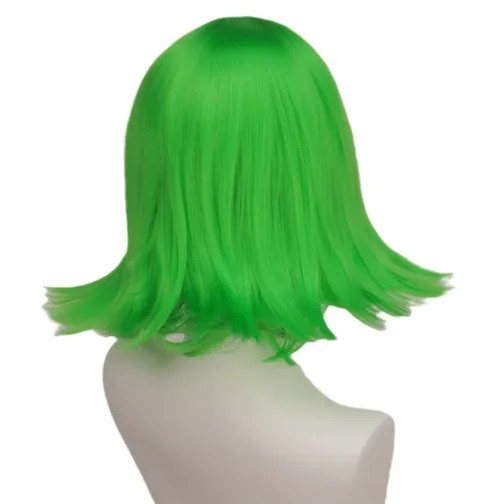 Anime Inside Out Joy Blue Wig Disgust Cosplay Krótkie zielone peruki dla kobiet Syntetyczne stylizowane włosy na Halloween Karnawałowe peruki imprezowe