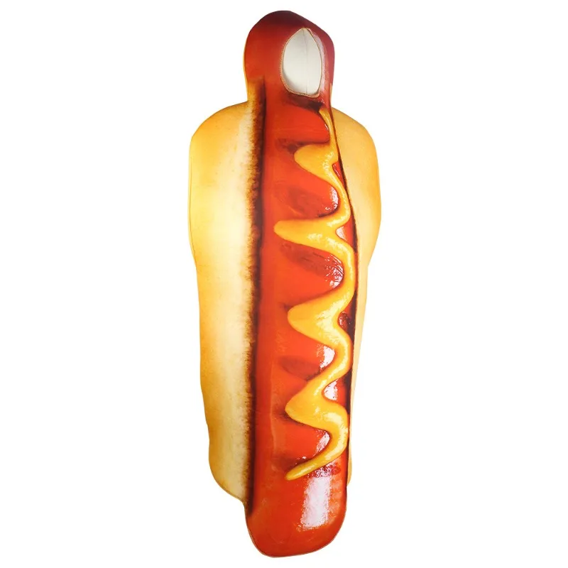 New Halloween Cosplay Costume French Fries Burgers Sausages Suit Carnival Theme Party Role Playing Outfits for Adult Women Men view 2