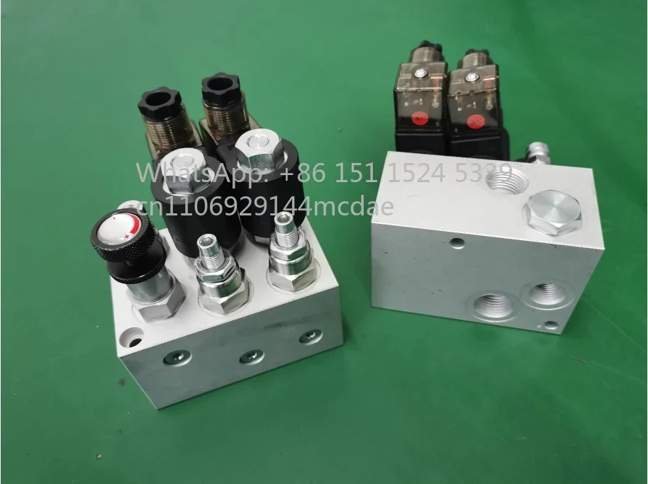 Freight elevator dual-speed control lift valve descending fast turn slow lifting platform hydraulic station