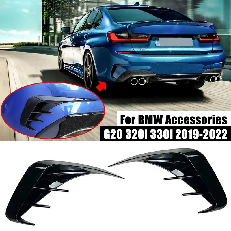 Rear Bumper Splitter Spoilers Canard Exterior Parts For Bmw Accessories 3 Series G20 G28 318i 320i 330i 2019-2022 Car Styling