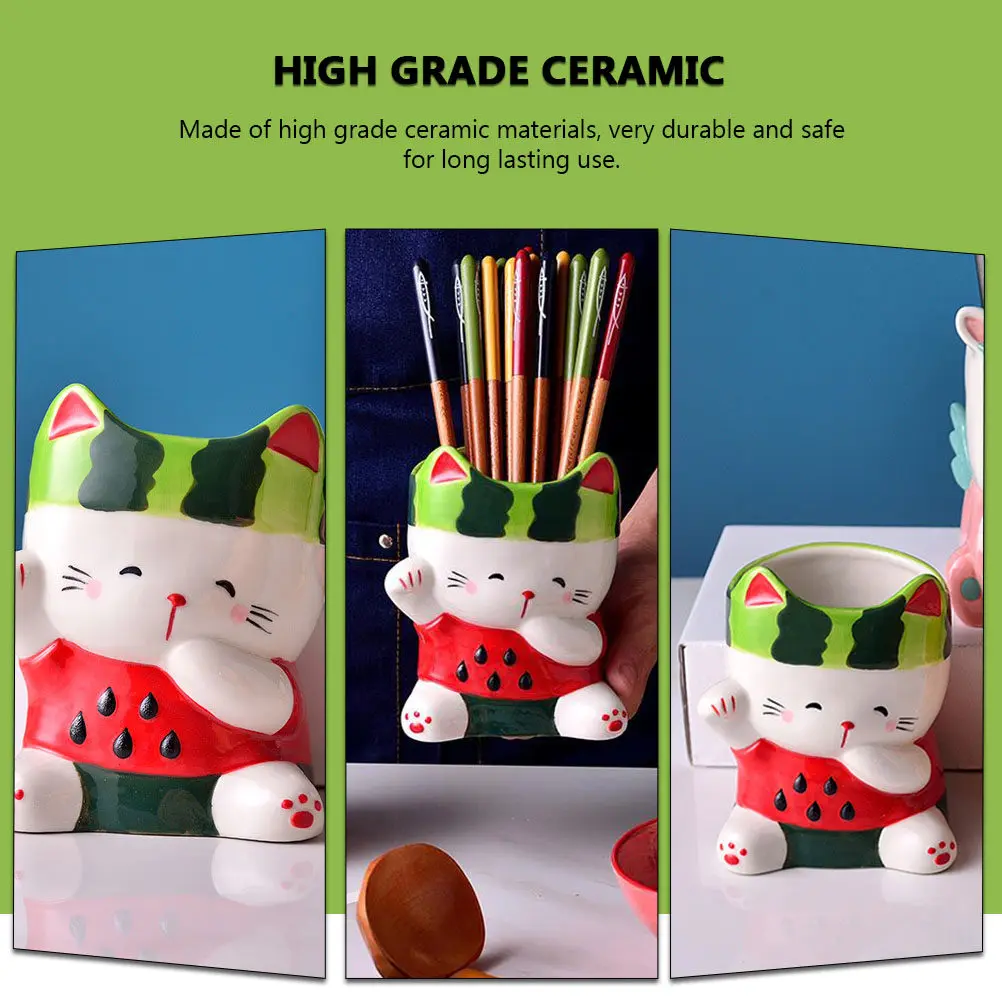 Ceramic Chopsticks Drain Rack Kitchen Utensil Holder Stable Flat Draining Rack Spoon Storage Kitchen Organizer Flatware Holder