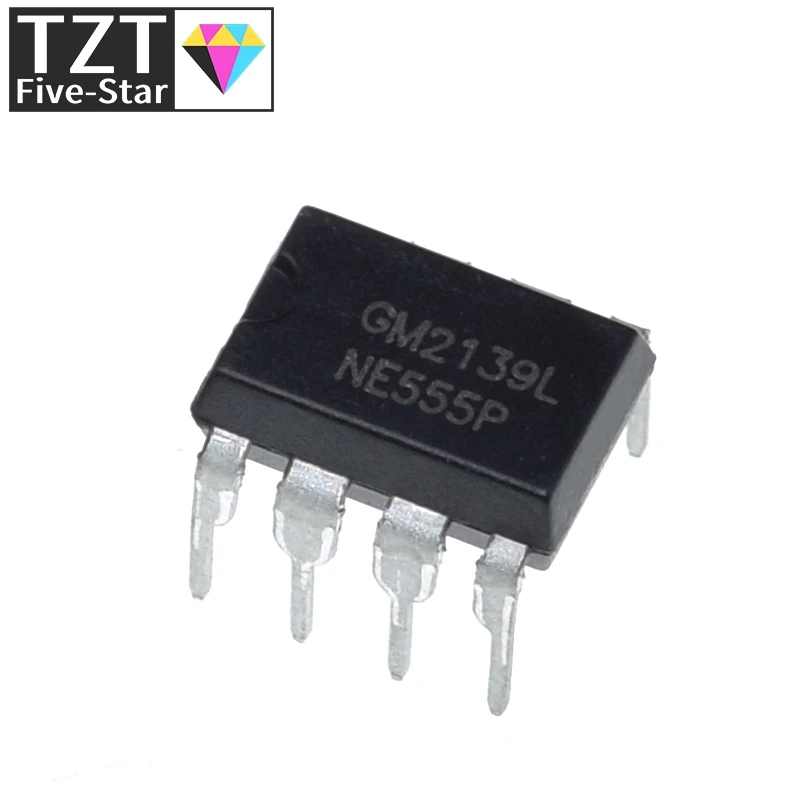 DIYTZT 10 قطع، (5 كل) NE555 NE555P IC 555 لمذبذب برمجة الموقت