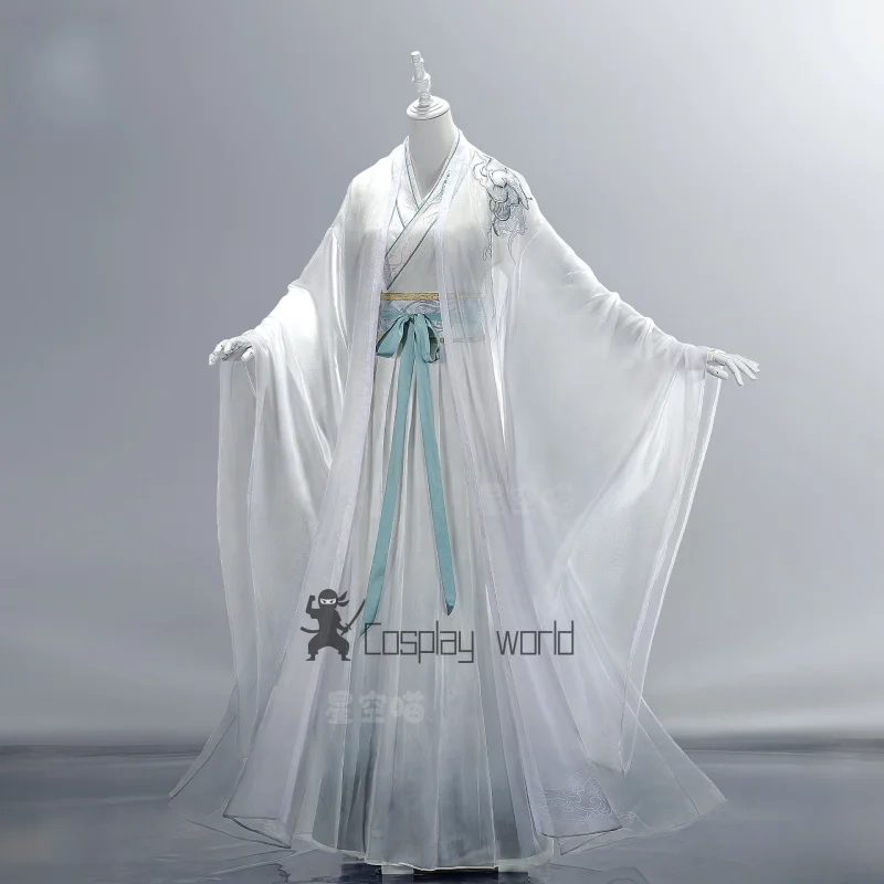 

New Wuthering Waves Game Jinhsi Cosplay Costume White Hanfu Uniform Halloween Carnival Party Christmas Play Role Clothes