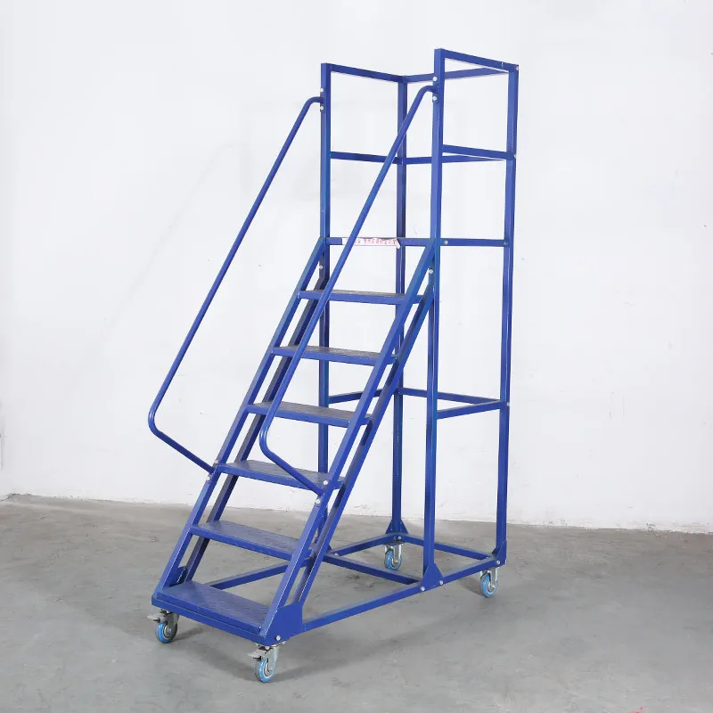 

Industrial warehousing operation with wheel climbing truck